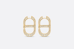 30 Montaigne Earrings • Gold-Finish Metal and Silver-Tone Crystals
