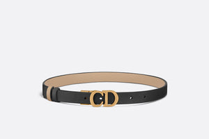 Reversible Saddle Belt • Black and Powder Beige Smooth Calfskin, 20 MM