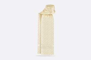 Dior Oblique Stole • Gold-Tone Silk and Metallic Thread