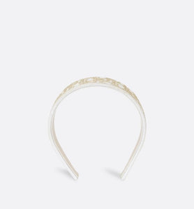 Dior Oblique Dior Band Headband • White and Gold-Tone Embroidery