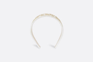 Dior Oblique Dior Band Headband • White and Gold-Tone Embroidery