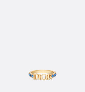 Dio(r)evolution Ring • Gold-Finish Metal and Blue Crystals