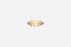 Dio(r)evolution Ring • Gold-Finish Metal and Blue Crystals