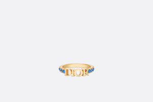 Dio(r)evolution Ring • Gold-Finish Metal and Blue Crystals