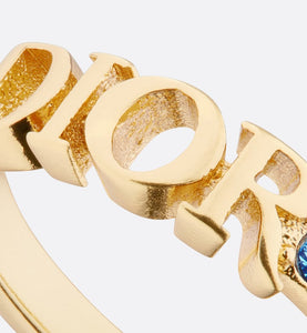 Dio(r)evolution Ring • Gold-Finish Metal and Blue Crystals