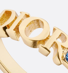 Dio(r)evolution Ring • Gold-Finish Metal and Blue Crystals