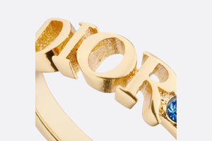 Dio(r)evolution Ring • Gold-Finish Metal and Blue Crystals