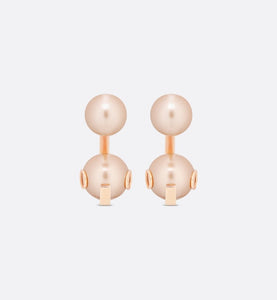 Dior Tribales Earrings • Pink-Finish Metal and Pink Resin Pearls