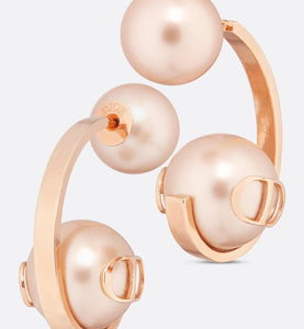 Dior Tribales Earrings • Pink-Finish Metal and Pink Resin Pearls
