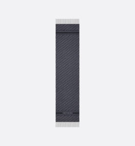 Dior Oblique Scarf • Navy Blue Cashmere and Wool