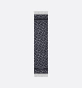 Dior Oblique Scarf • Navy Blue Cashmere and Wool