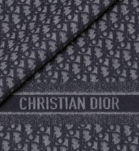 Dior Oblique Scarf • Navy Blue Cashmere and Wool
