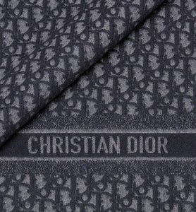 Dior Oblique Scarf • Navy Blue Cashmere and Wool