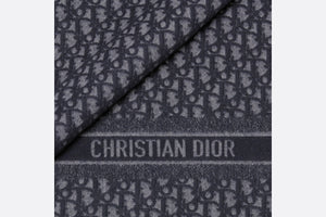 Dior Oblique Scarf • Navy Blue Cashmere and Wool