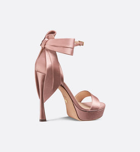 Mlle Dior Heeled Sandal • Rose Des Vents Satin