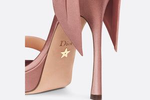 Mlle Dior Heeled Sandal • Rose Des Vents Satin