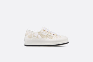 Walk'n'Dior Platform Sneaker • White and Gold-Tone Toile de