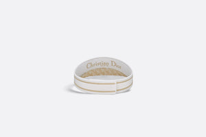 D-Smash Dior Oblique Visor • White and Gold-Tone Embroidery