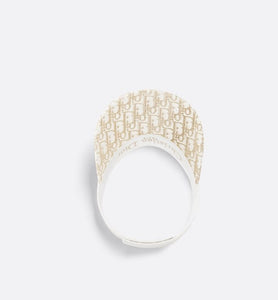 D-Smash Dior Oblique Visor • White and Gold-Tone Embroidery