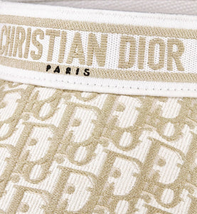 D-Smash Dior Oblique Visor • White and Gold-Tone Embroidery
