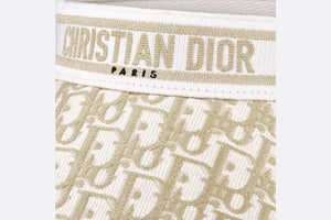 D-Smash Dior Oblique Visor • White and Gold-Tone Embroidery