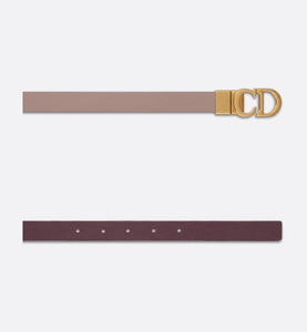 Reversible Saddle Belt • Warm Taupe and Brown Smooth Calfskin, 20 MM