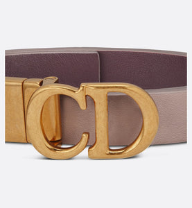 Reversible Saddle Belt • Warm Taupe and Brown Smooth Calfskin, 20 MM