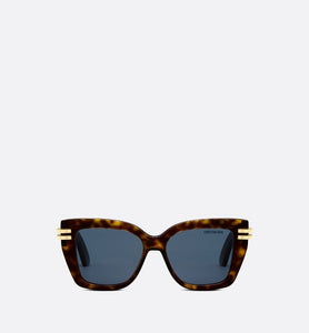 CDior S1I • Brown Tortoiseshell-Effect Square Sunglasses