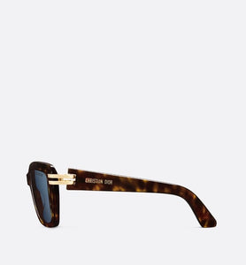 CDior S1I • Brown Tortoiseshell-Effect Square Sunglasses