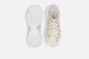D-Connect Sneaker • Technical Fabric with Gold-Tone Allover Butterfly Print