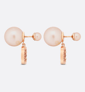 Dior Tribales Earrings • Pink-Finish Metal with Pink Resin Pearls and Crystals