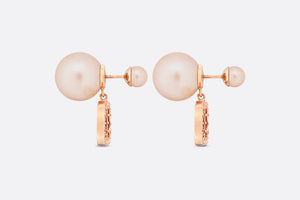 Dior Tribales Earrings • Pink-Finish Metal with Pink Resin Pearls and Crystals