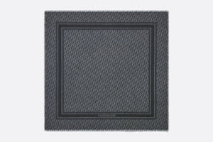 Dior Oblique Shawl • Navy Blue Wool and Silk