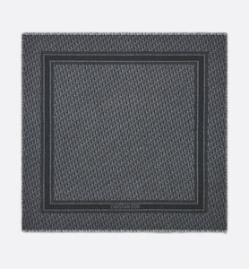 Dior Oblique Shawl • Navy Blue Wool and Silk