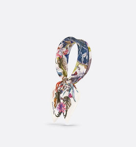 La Roue de la Fortune Tarot 70 Square Scarf • White Multicolor Silk Twill