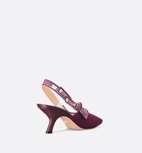 J'Adior Slingback Pump • Mulberry Embroidered Cotton