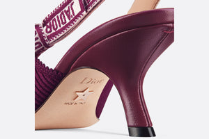J'Adior Slingback Pump • Mulberry Embroidered Cotton