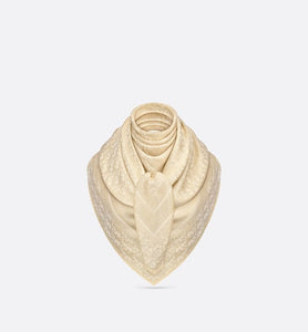 Dior Oblique Shawl • Gold-Tone Silk Blend and Metallic Thread