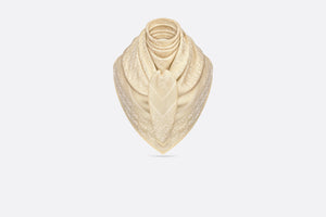Dior Oblique Shawl • Gold-Tone Silk Blend and Metallic Thread