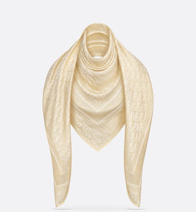 Dior Oblique Shawl • Gold-Tone Silk Blend and Metallic Thread