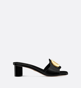 Forever Dior Heeled Slide • Black Calfskin