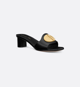 Forever Dior Heeled Slide • Black Calfskin