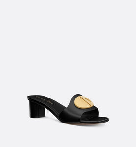 Forever Dior Heeled Slide • Black Calfskin