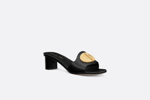 Forever Dior Heeled Slide • Black Calfskin