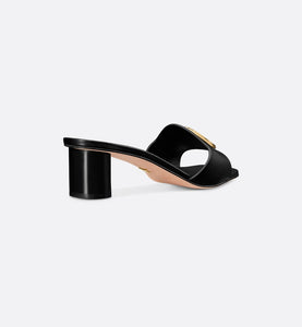 Forever Dior Heeled Slide • Black Calfskin