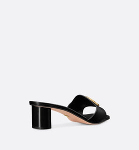Forever Dior Heeled Slide • Black Calfskin