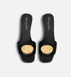 Forever Dior Heeled Slide • Black Calfskin