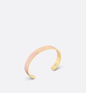 Dior Code Bangle • Gold-Finish Metal and Melocoton Pink Lacquer