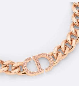 30 Montaigne Necklace • Pink-Finish Metal and Pink Crystals