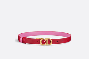 Reversible Saddle Belt • Amaryllis Red and Passion Pink Smooth Calfskin, 20 MM